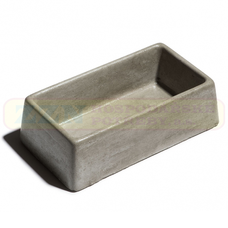 BE-MI miska betonová obdelníková šedá č.85 245x135x75 0,9l